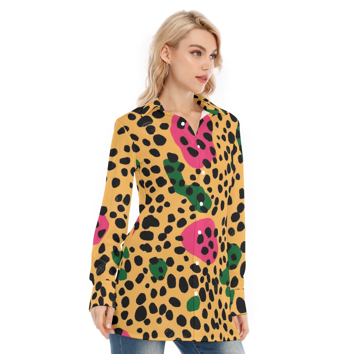 All-Over Print Women's Long Shirt