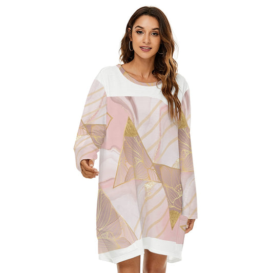 All-Over Print  Women's Loose Crew Neck Dress