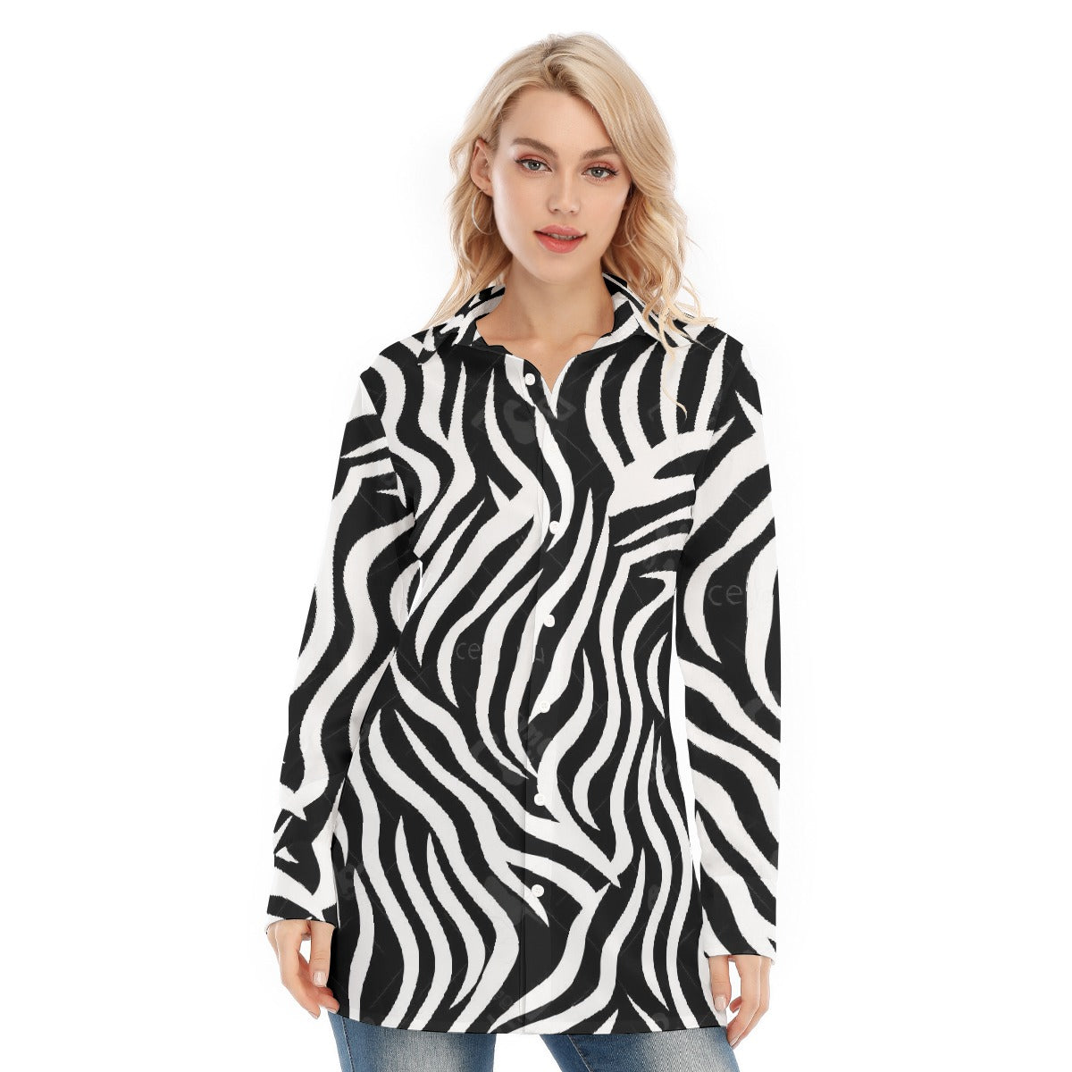 All-Over Print Women's Long Shirt