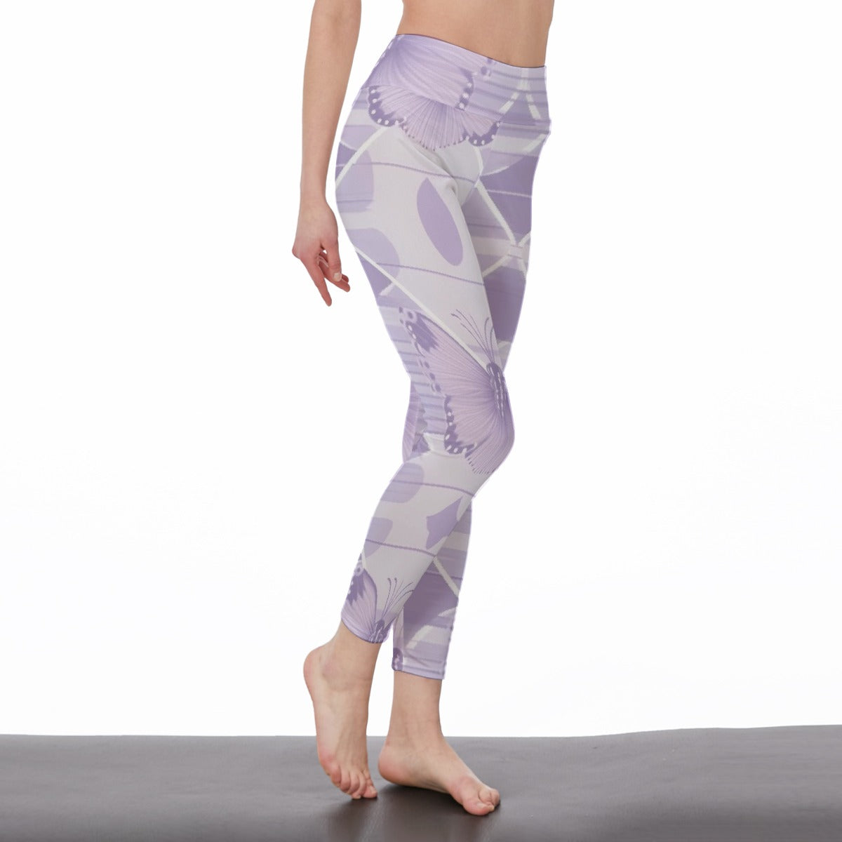 All-Over Print Women's High Waist Leggings | Side Stitch Closure