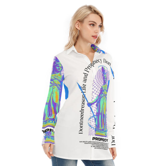 All-Over Print Women's Long Shirt