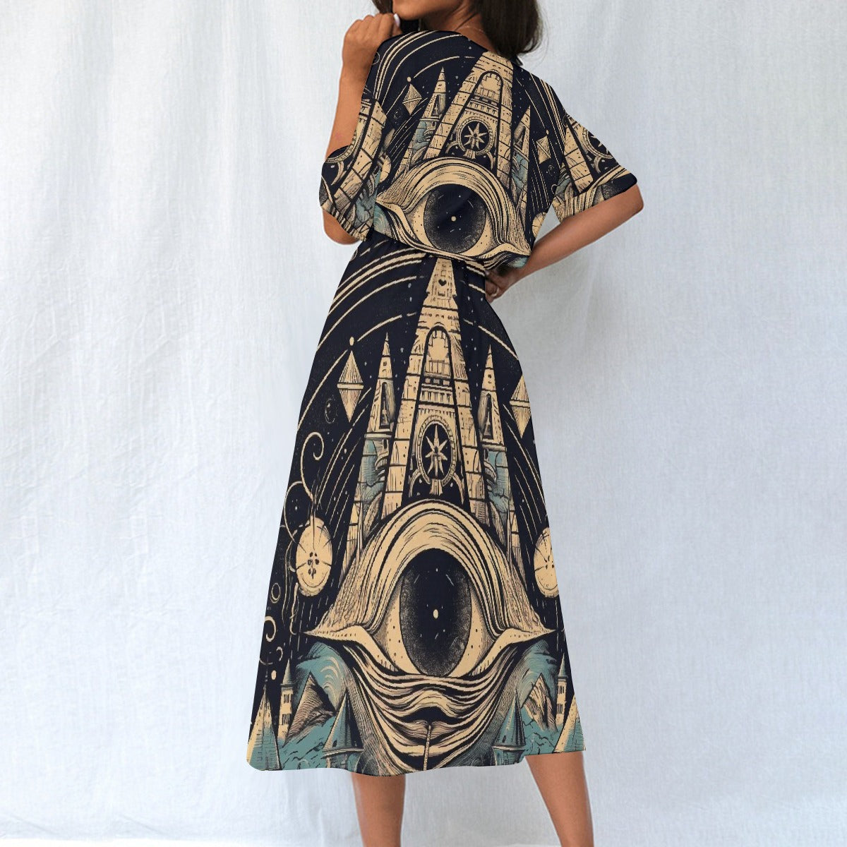 All-Over Print Women's Elastic Waist Dress