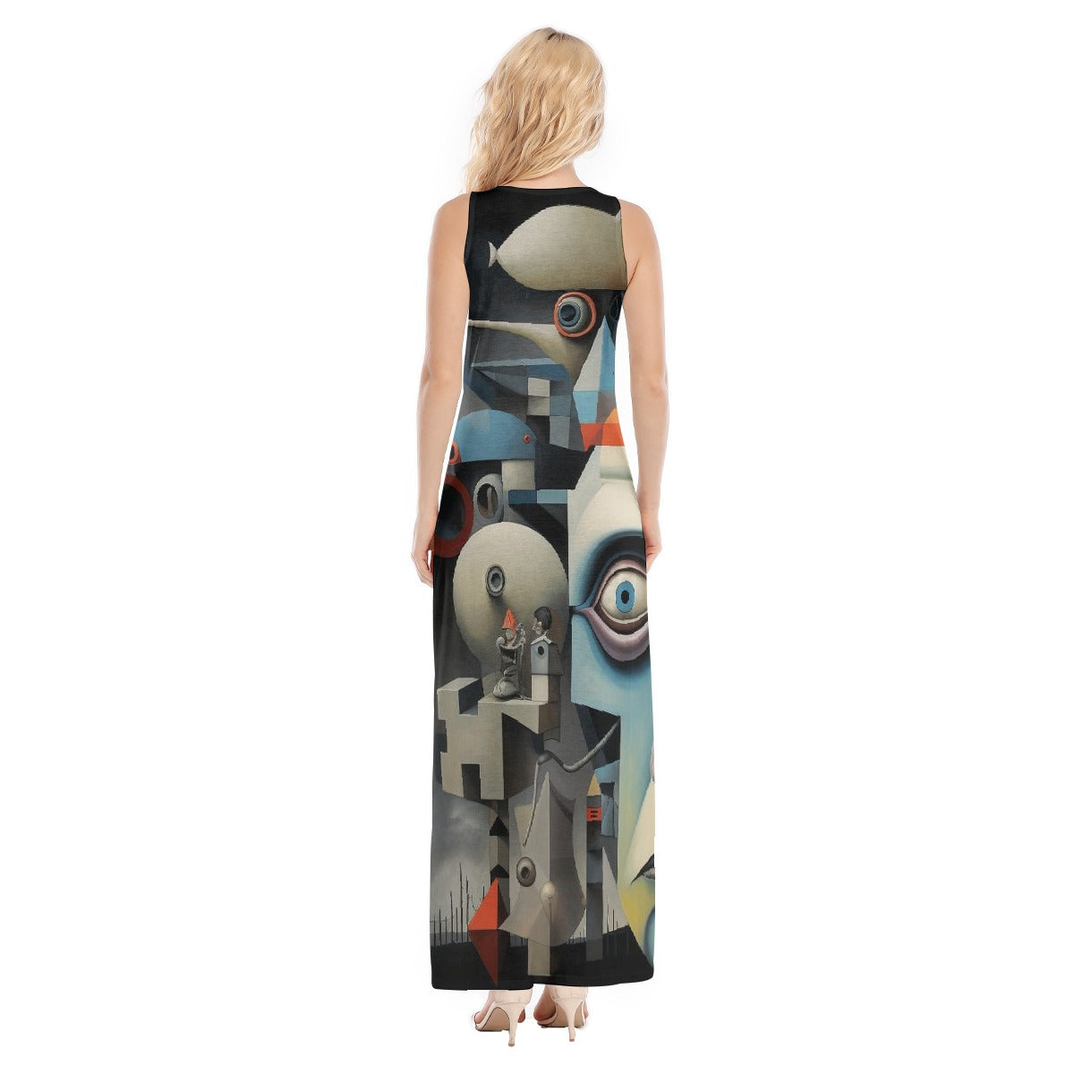 All-Over Print Women's Vest Dress | Length To Ankle