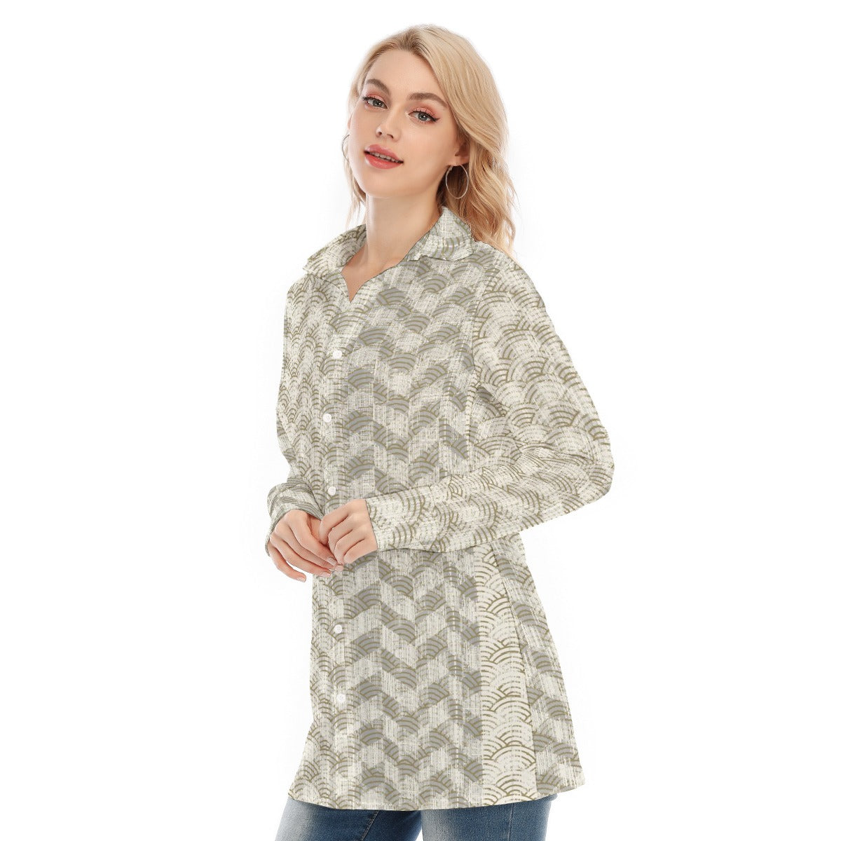 All-Over Print Women's Long Shirt