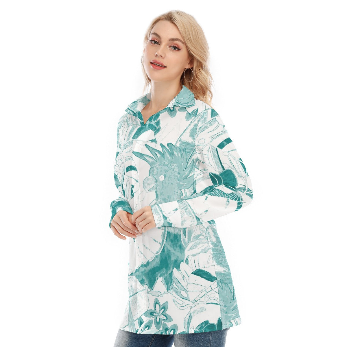 All-Over Print Women's Long Shirt