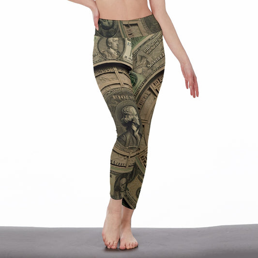 All-Over Print Women's High Waist Leggings | Side Stitch Closure