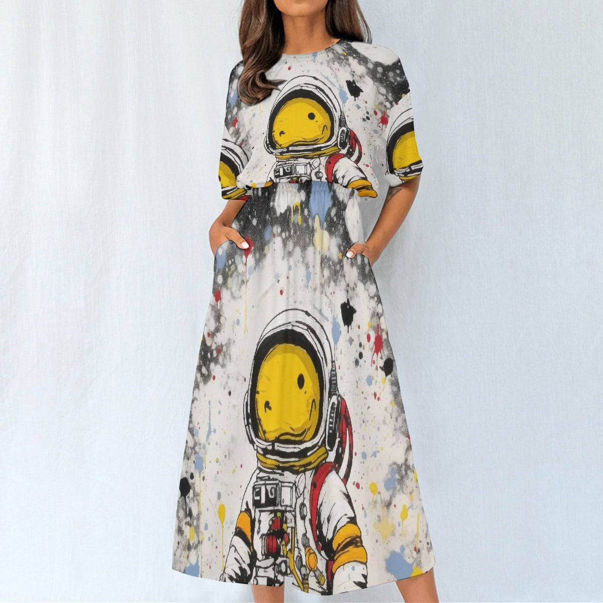 All-Over Print Women's Elastic Waist Dress