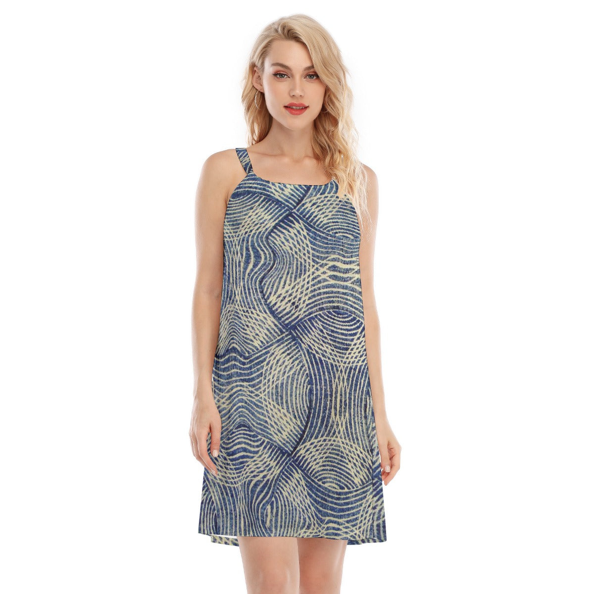 All-Over Print Women's O-neck Cami Dress