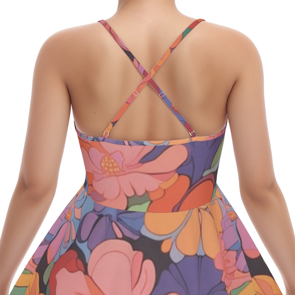 All-Over Print Women‘s Cross Cami Dress