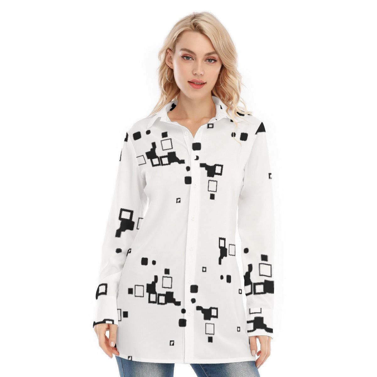 All-Over Print Women's Long Shirt