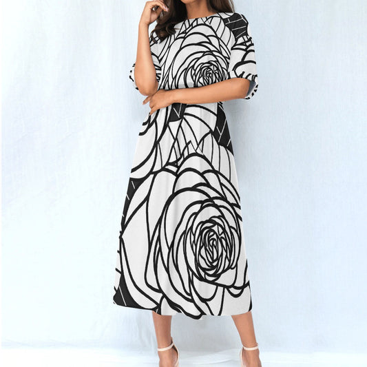 All-Over Print Women's Elastic Waist Dress