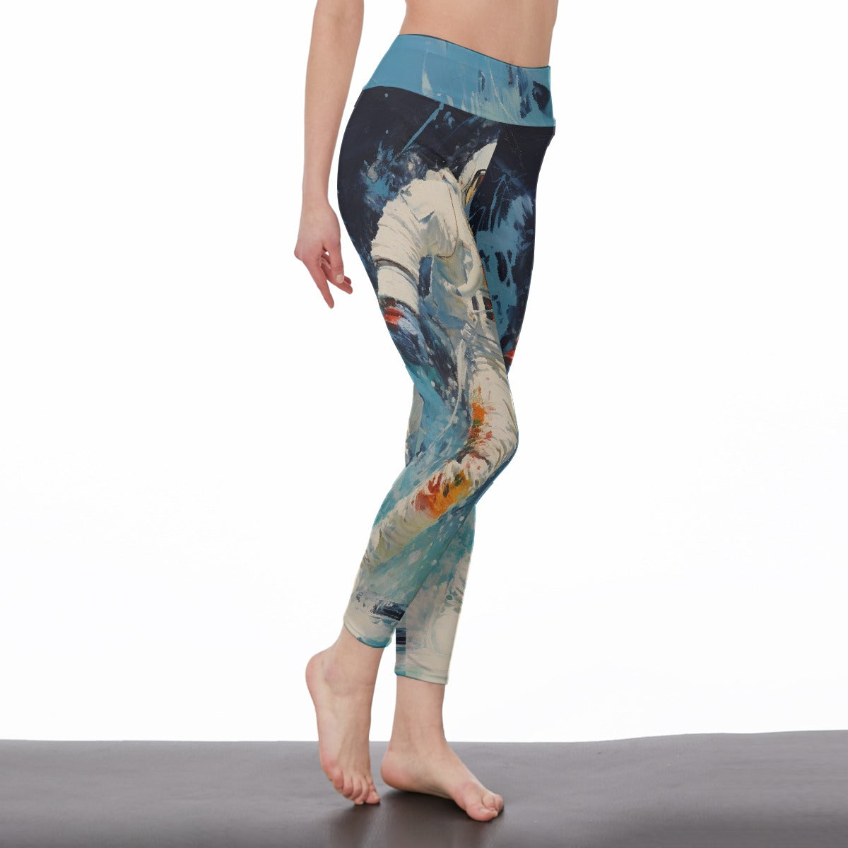 All-Over Print Women's High Waist Leggings | Side Stitch Closure