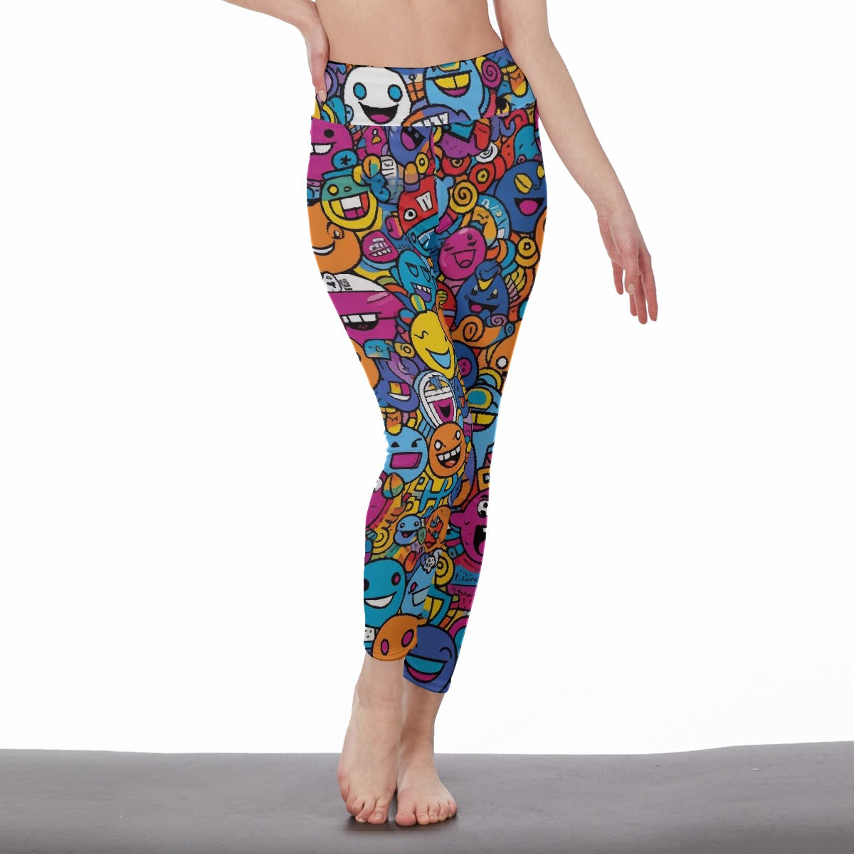 All-Over Print Women's High Waist Leggings | Side Stitch Closure