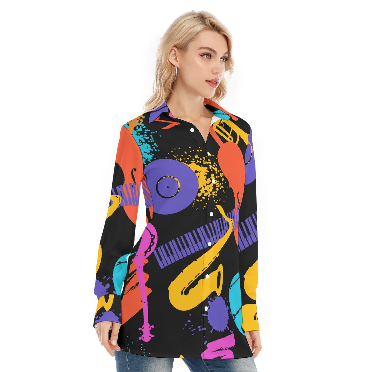 All-Over Print Women's Long Shirt