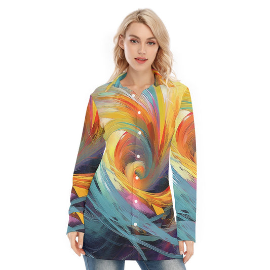 All-Over Print Women's Long Shirt