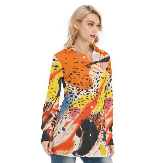 All-Over Print Women's Long Shirt