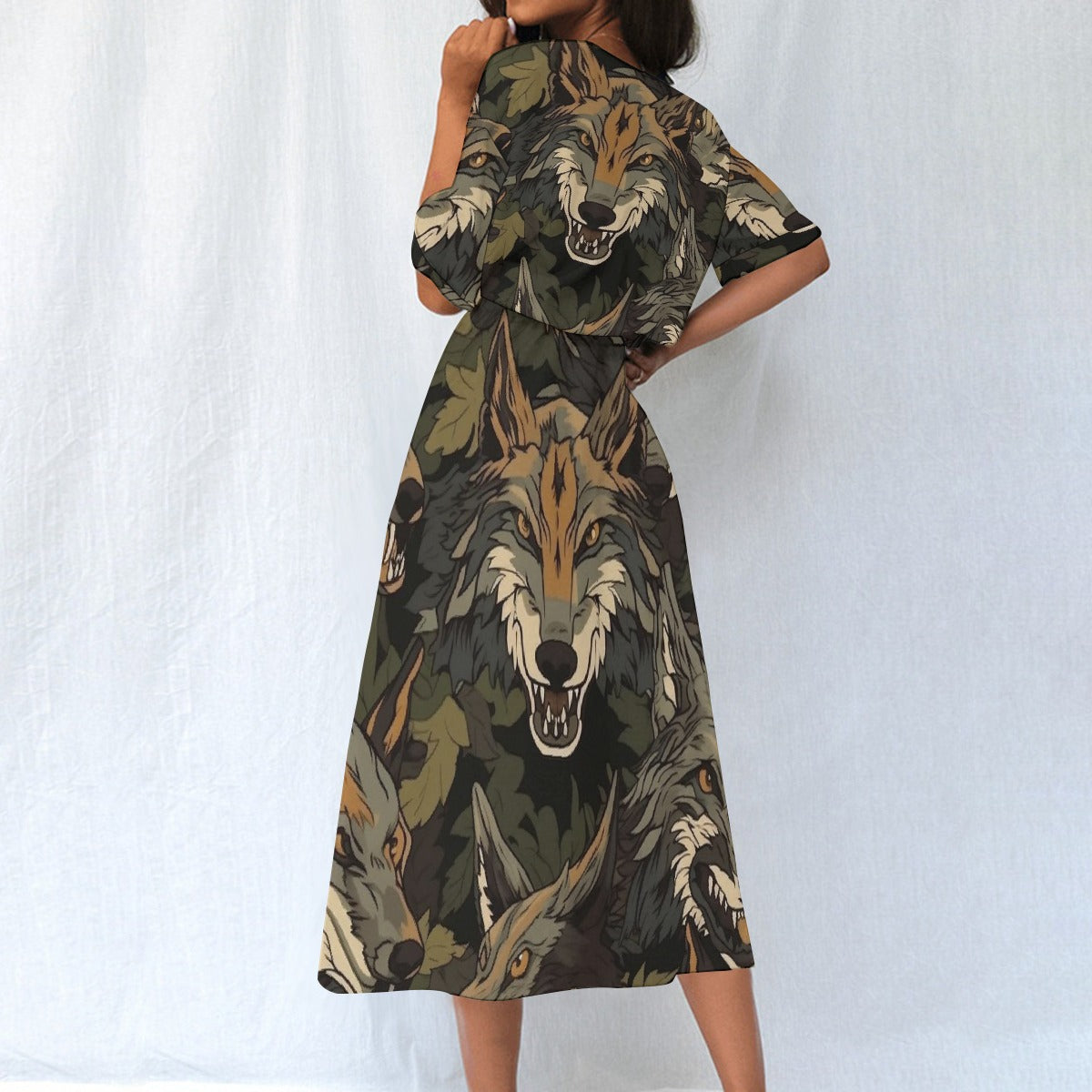 All-Over Print Women's Elastic Waist Dress