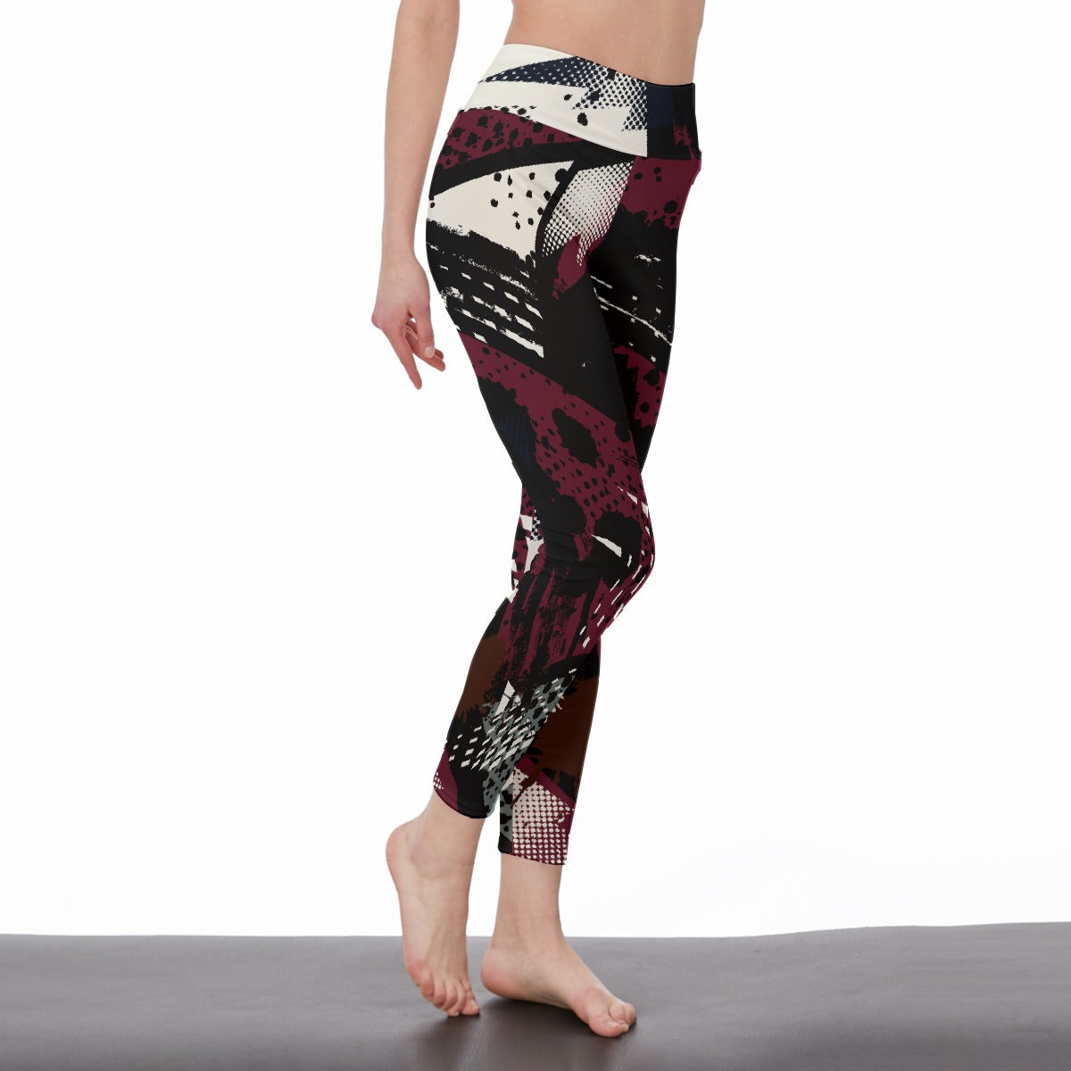 All-Over Print Women's High Waist Leggings | Side Stitch Closure