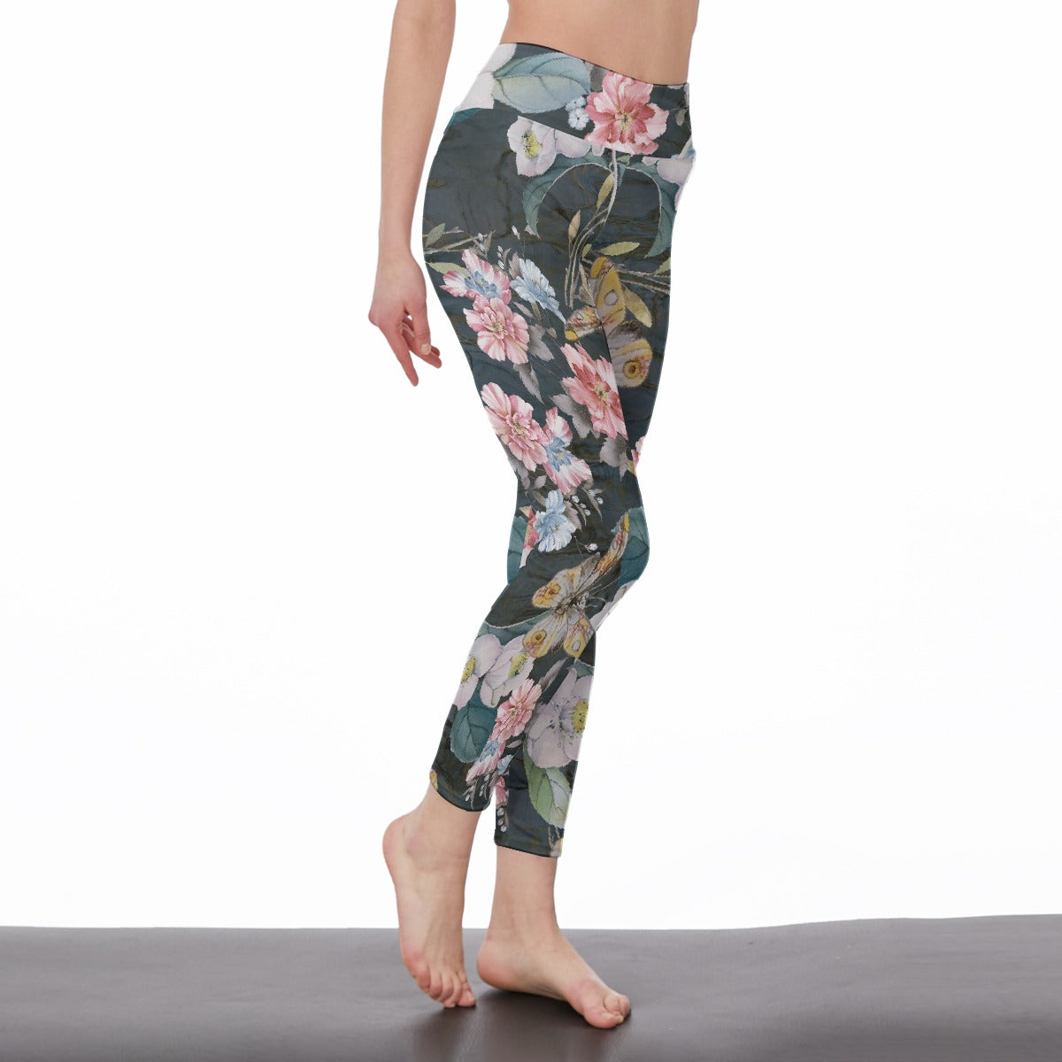 All-Over Print Women's High Waist Leggings | Side Stitch Closure