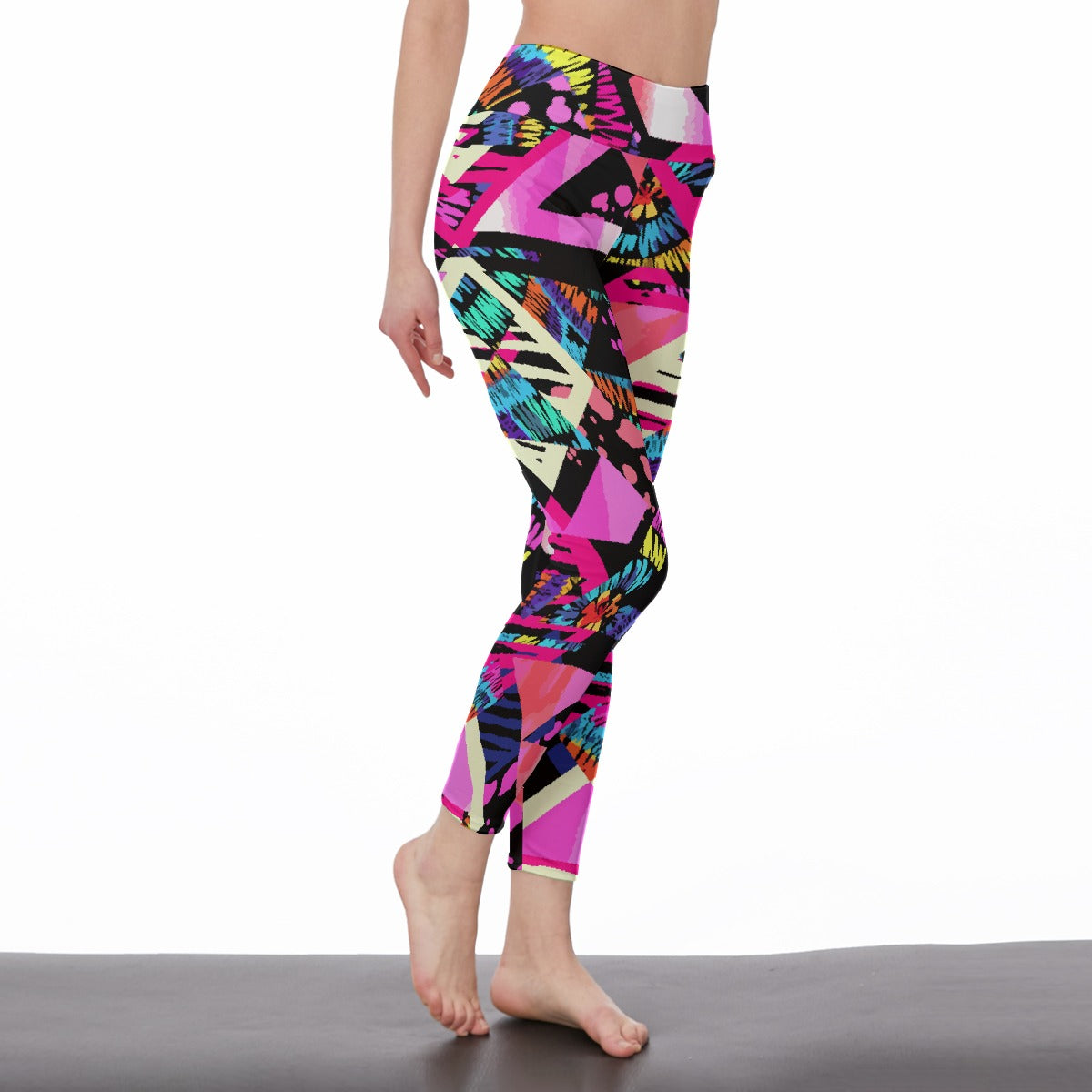 All-Over Print Women's High Waist Leggings | Side Stitch Closure