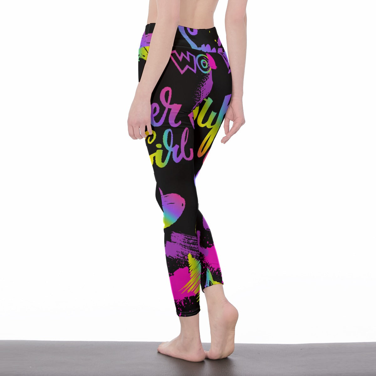 All-Over Print Women's High Waist Leggings | Side Stitch Closure