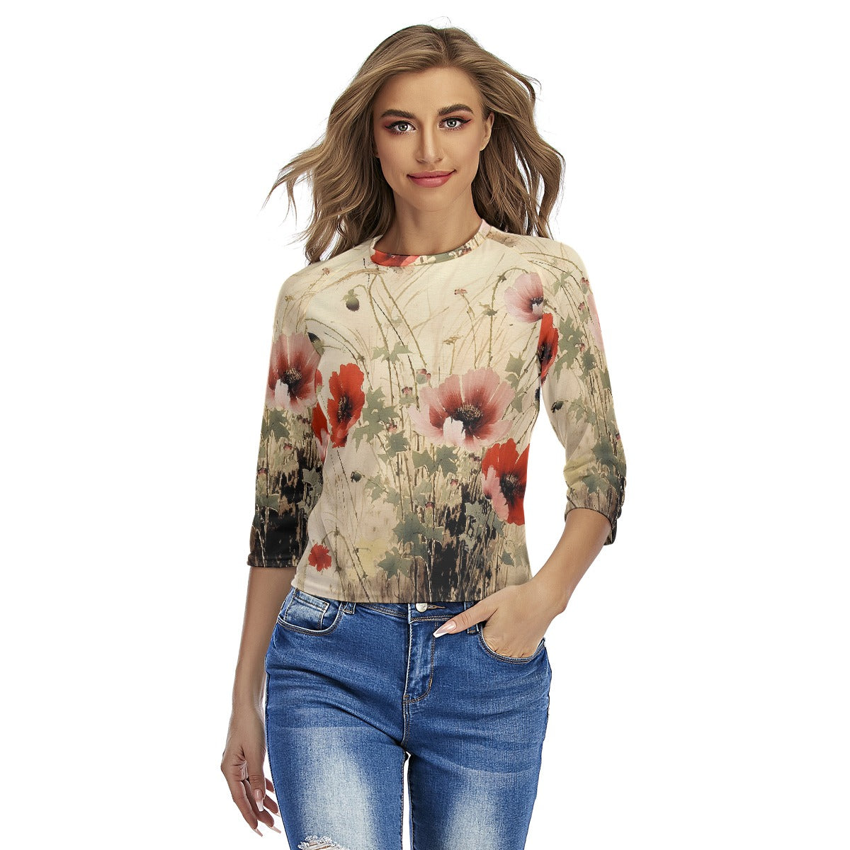 All-Over Print Women's Raglan Sleeves T-shirts