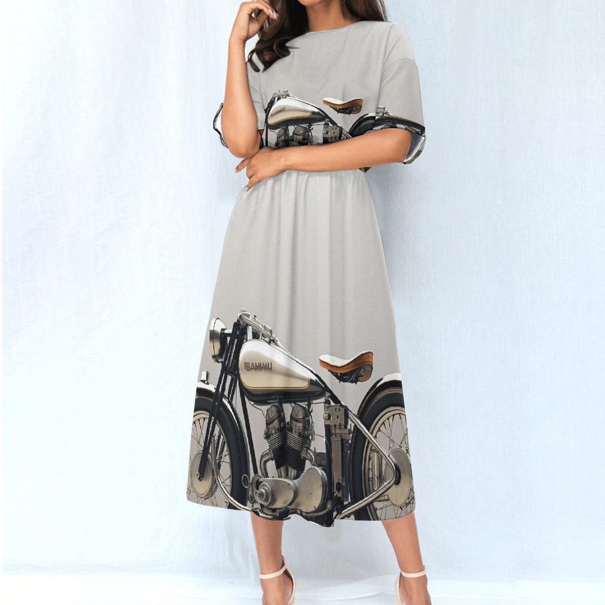 All-Over Print Women's Elastic Waist Dress