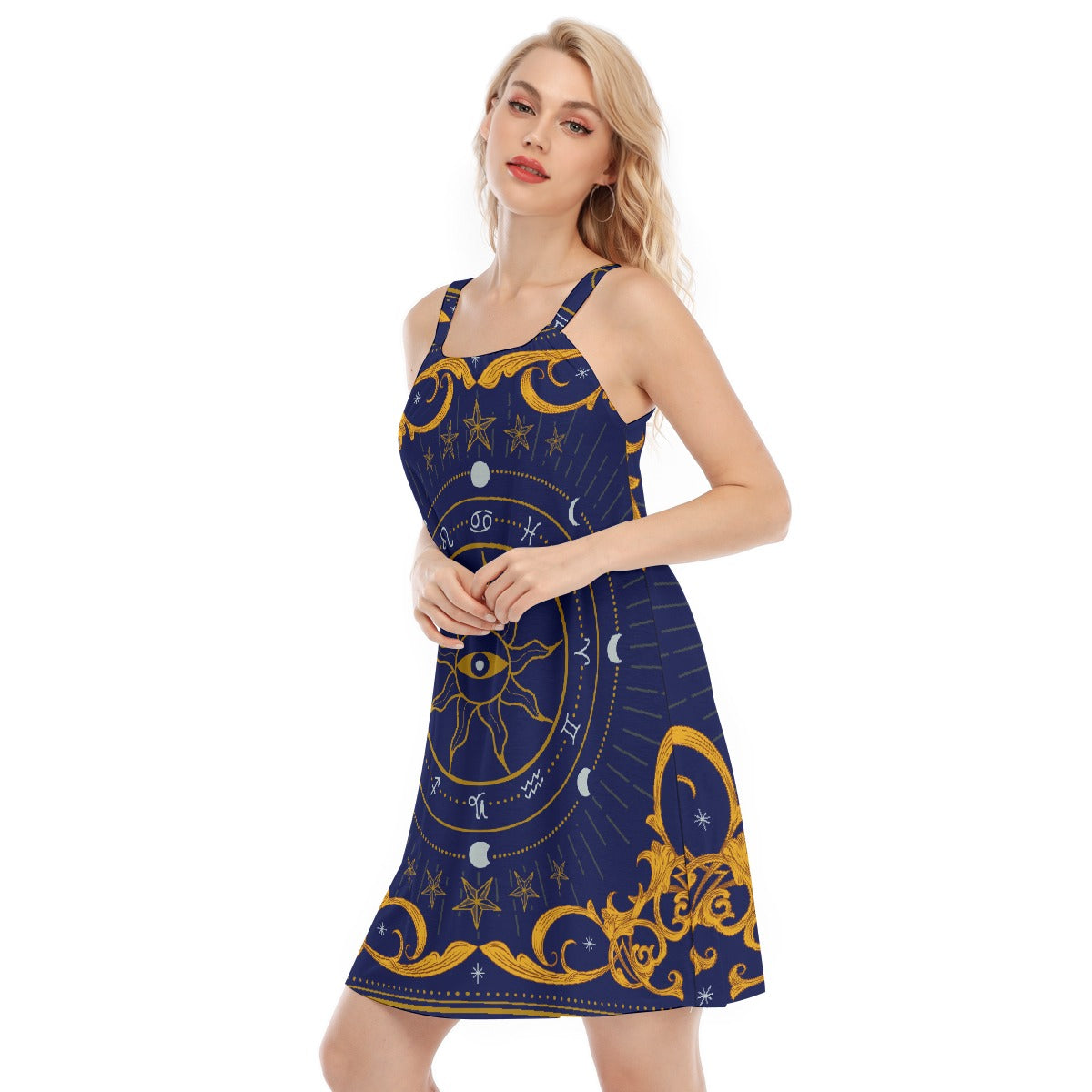 All-Over Print Women's O-neck Cami Dress