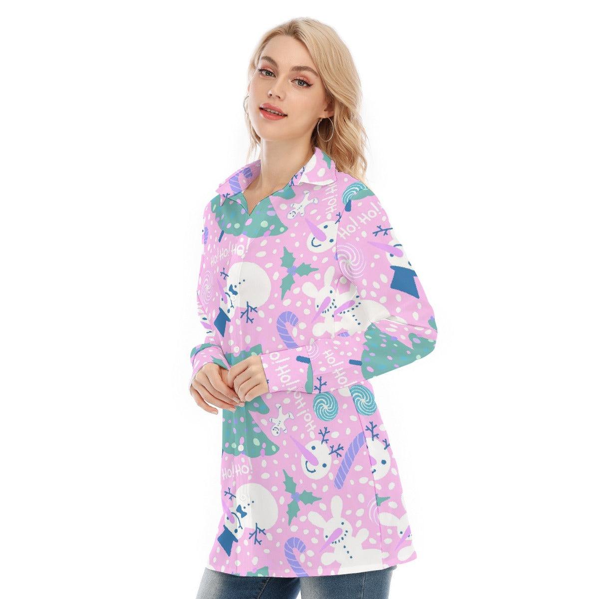 All-Over Print Women's Long Shirt