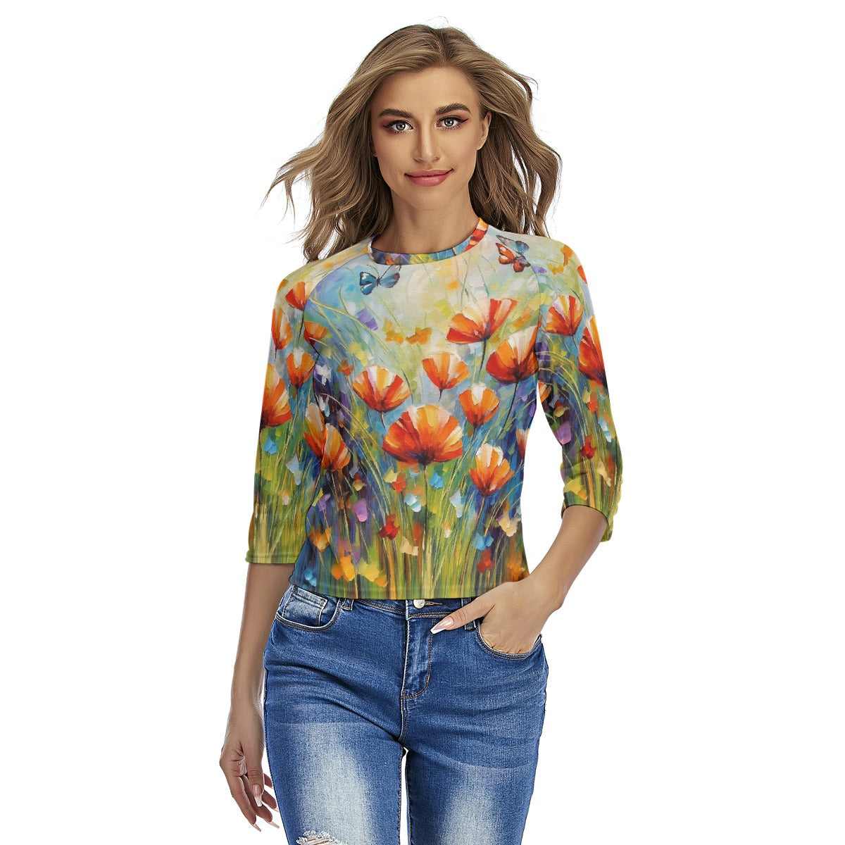 All-Over Print Women's Raglan Sleeves T-shirts