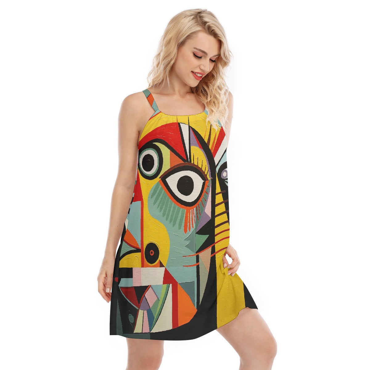 All-Over Print Women's O-neck Cami Dress