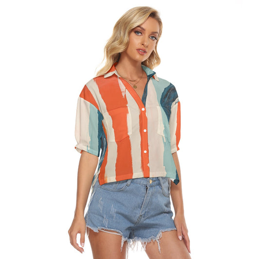 All-Over Print Women's V-neck Shirts