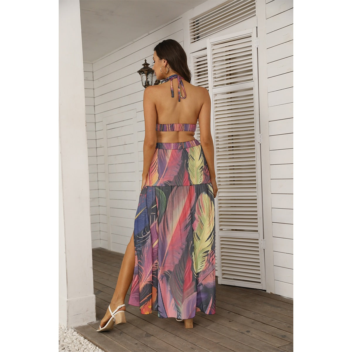 All-Over Print Women's Tie Back Wrap Dress