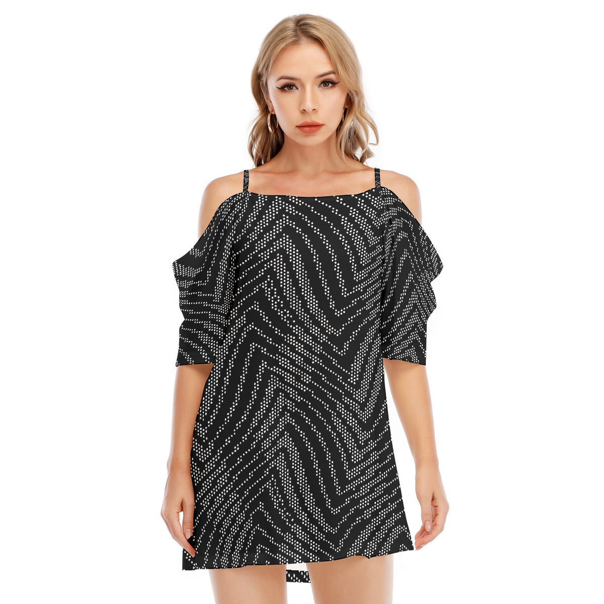 All-Over Print Women's Off-shoulder Cami Dress