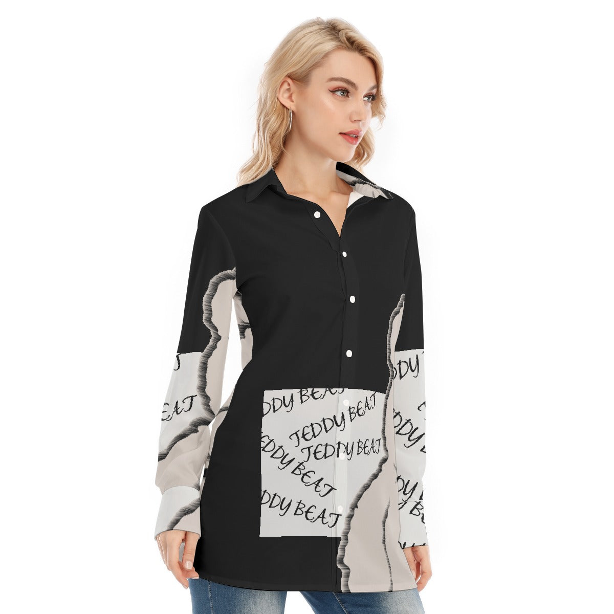 All-Over Print Women's Long Shirt