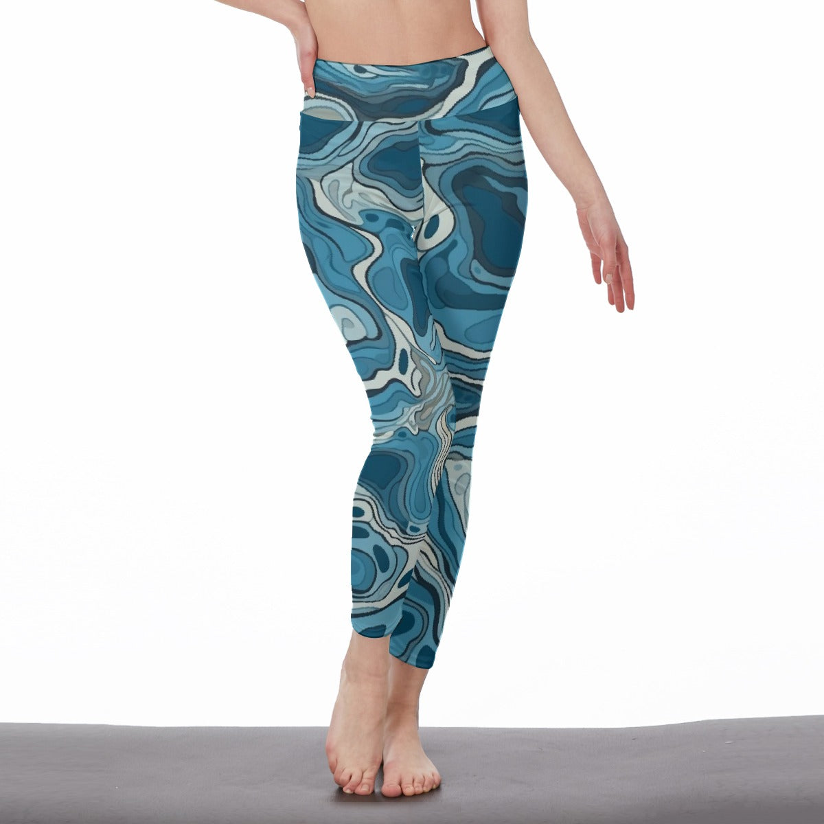 All-Over Print Women's High Waist Leggings | Side Stitch Closure