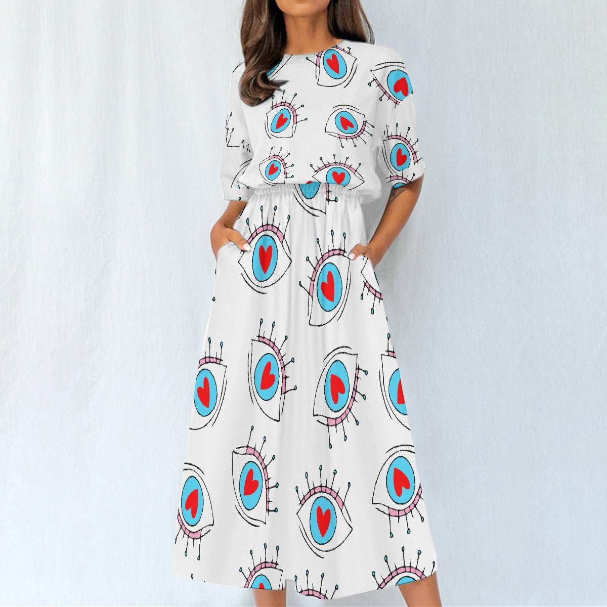 All-Over Print Women's Elastic Waist Dress