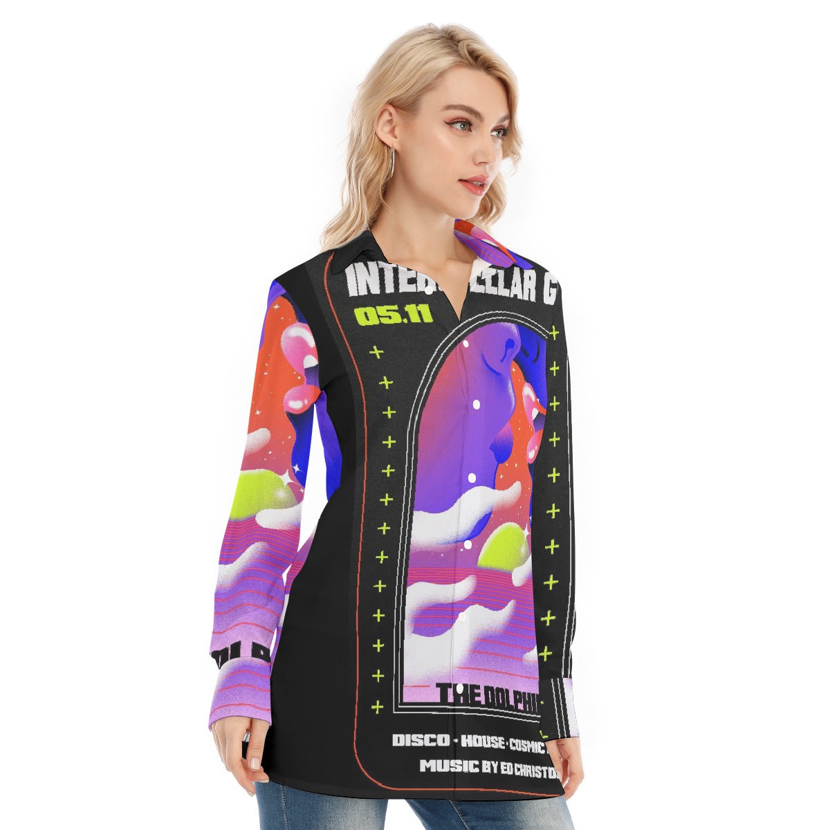 All-Over Print Women's Long Shirt