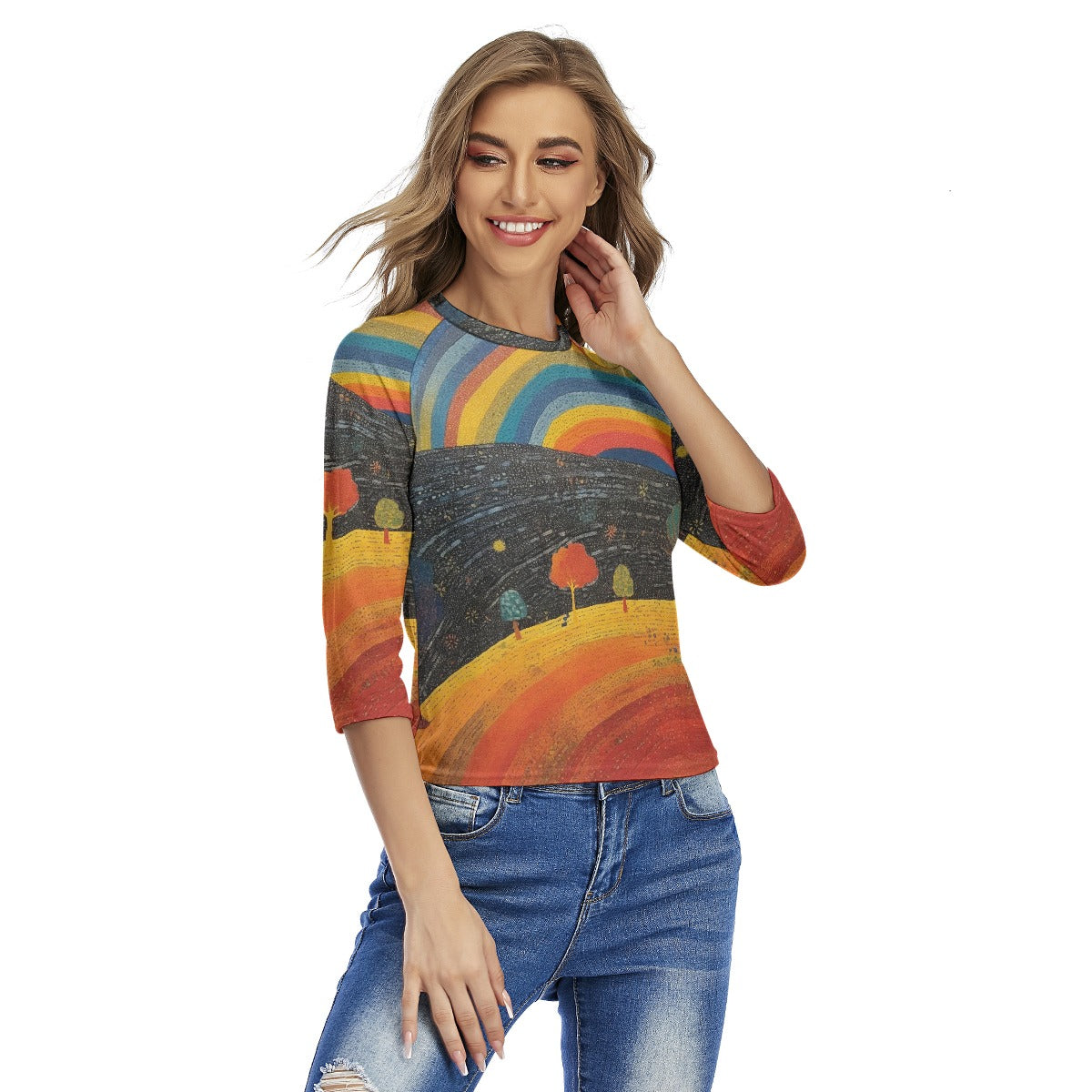 All-Over Print Women's Raglan Sleeves T-shirts