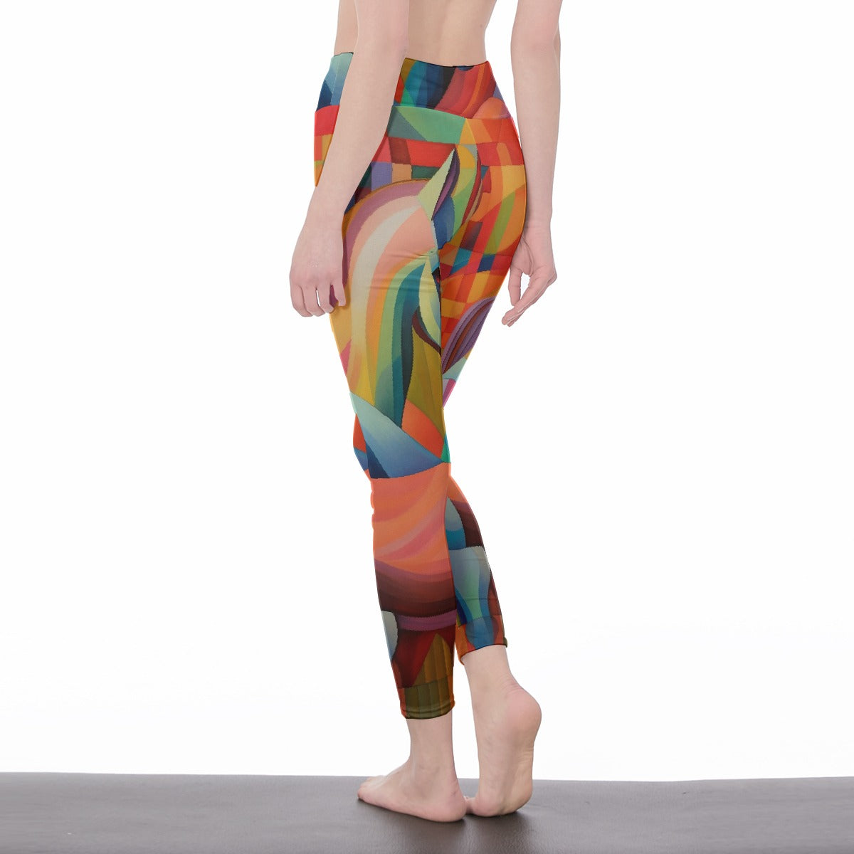 All-Over Print Women's High Waist Leggings | Side Stitch Closure