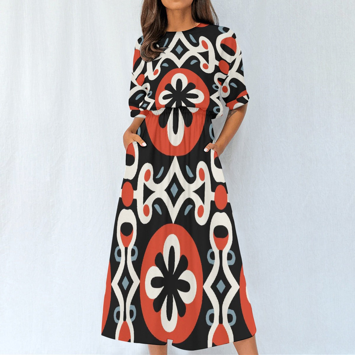 All-Over Print Women's Elastic Waist Dress