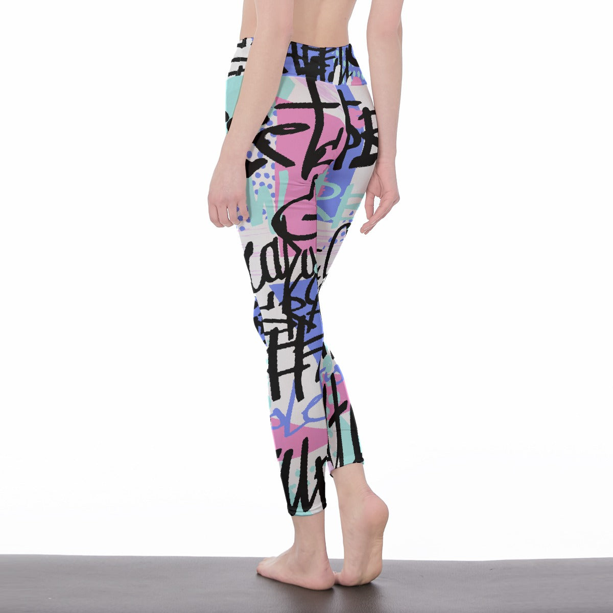 All-Over Print Women's High Waist Leggings | Side Stitch Closure