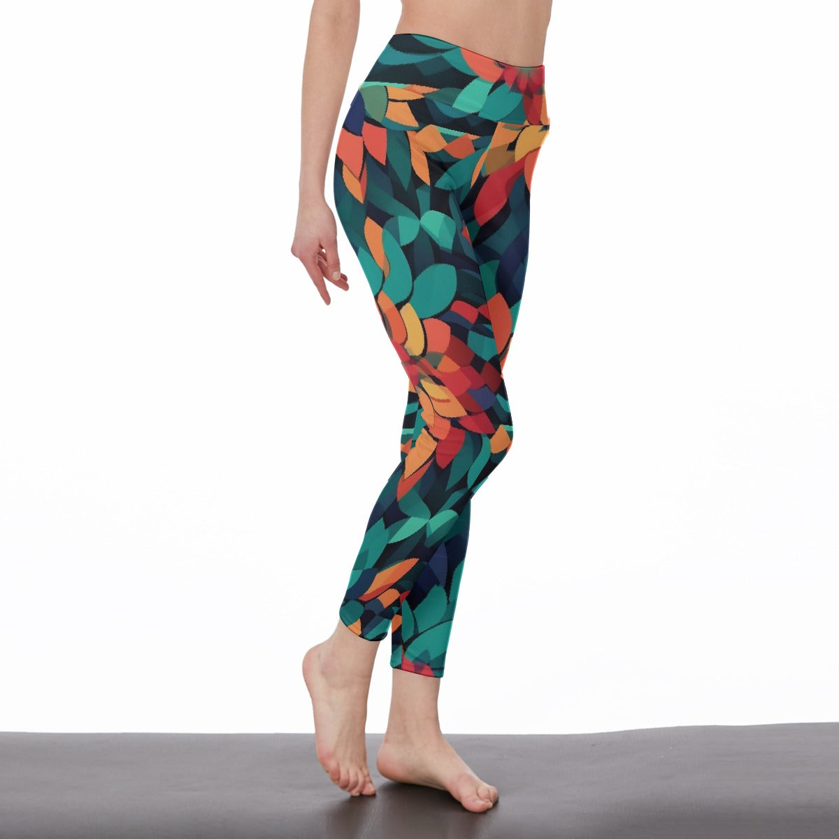 All-Over Print Women's High Waist Leggings | Side Stitch Closure