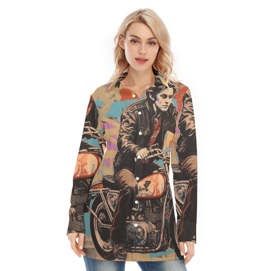 All-Over Print Women's Long Shirt