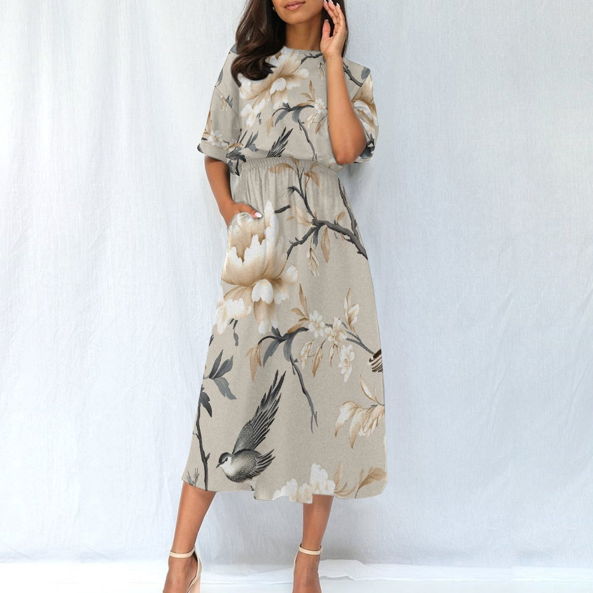 All-Over Print Women's Elastic Waist Dress