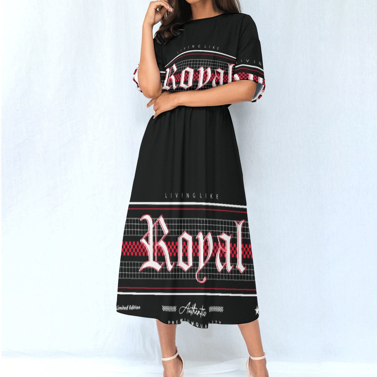 All-Over Print Women's Elastic Waist Dress