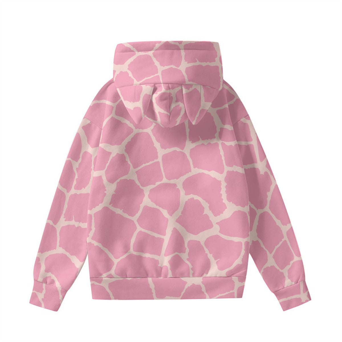 All-Over Print Women’s Hoodie With Decorative Ears