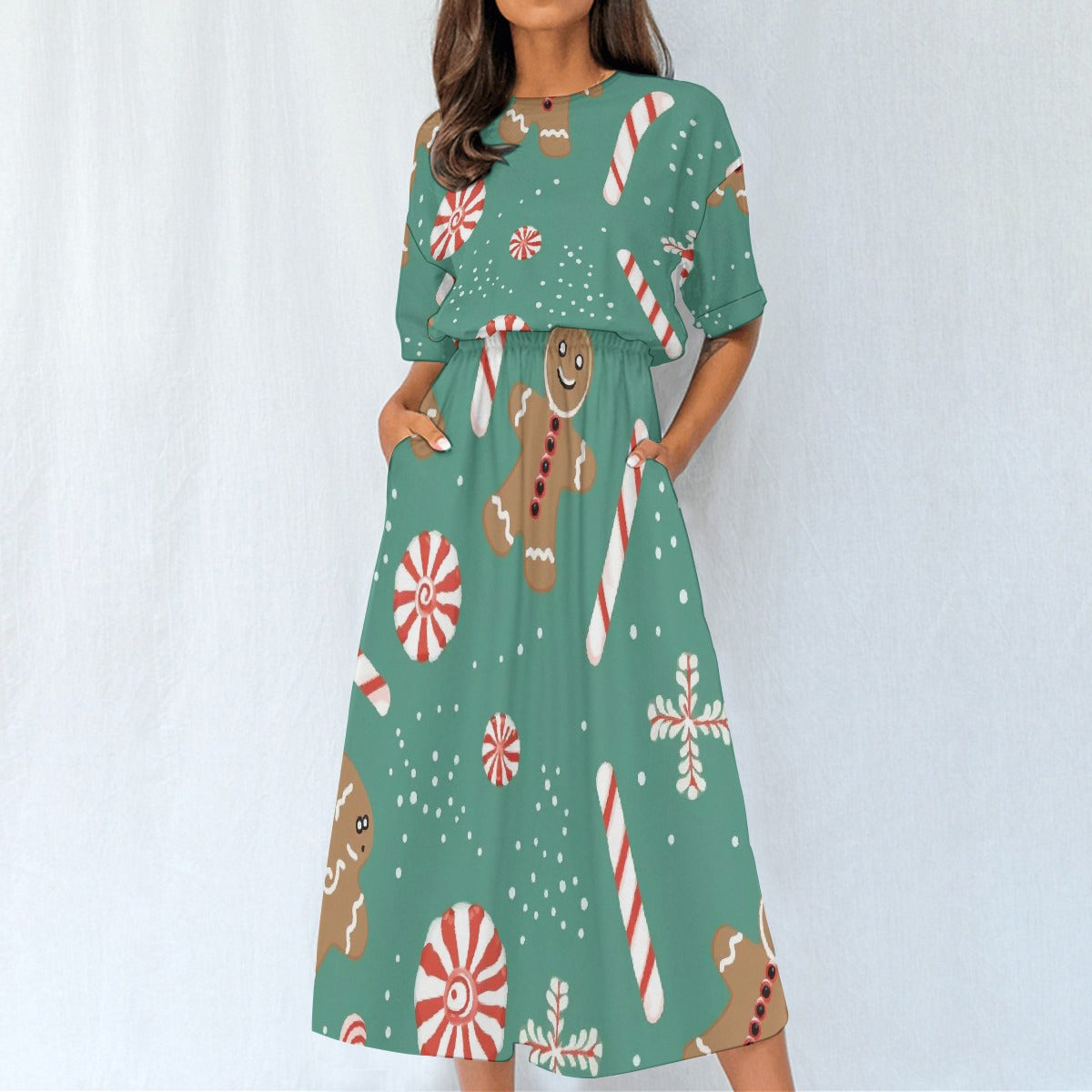 All-Over Print Women's Elastic Waist Dress