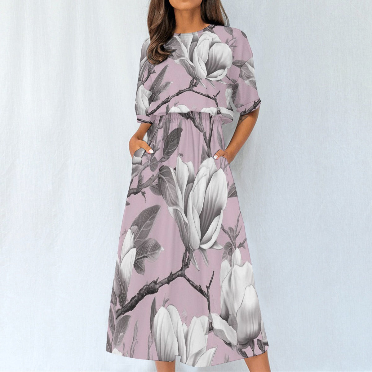 All-Over Print Women's Elastic Waist Dress