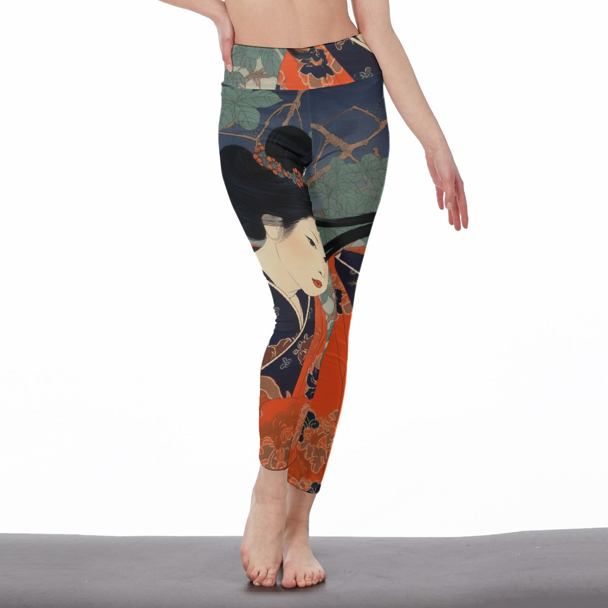 All-Over Print Women's High Waist Leggings | Side Stitch Closure